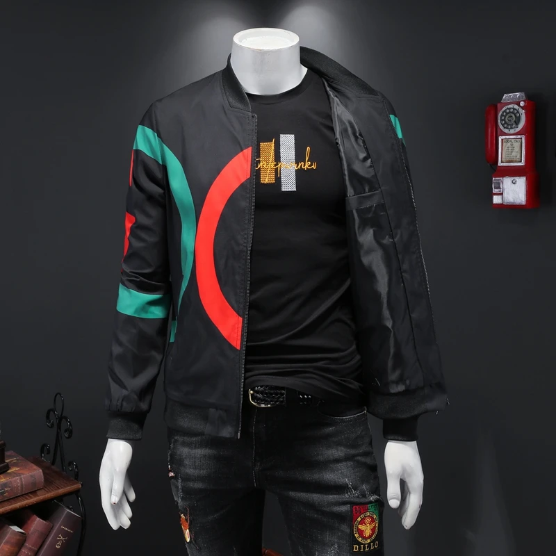 

Fashion Hombre Chaqueta Mens Bomber Jacket Men Baseball Jackets Casual Printing Jacket Coat Overcoat For Male Clothing