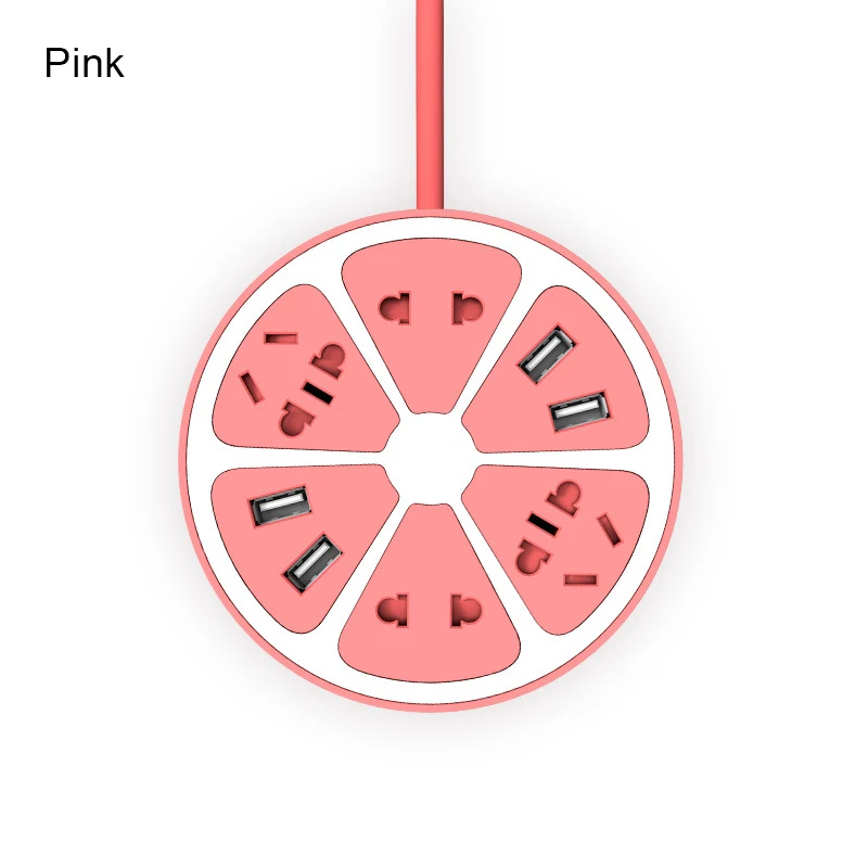 

Portable USB Socket Dock 4 USB Outlet 2 Regular Plug Port 2 Adapt Lemon Shape Charging Hub Station for Travel DQ-Drop
