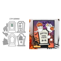 2021 new halloween christmas metal cutting dies scrapbooking ghost cemetery cover embossing card crafts no stamps navidad label