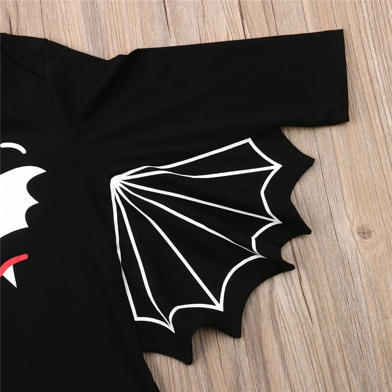 Новая детская футболка стильная одежда для мальчиков и девочек летучая мышь