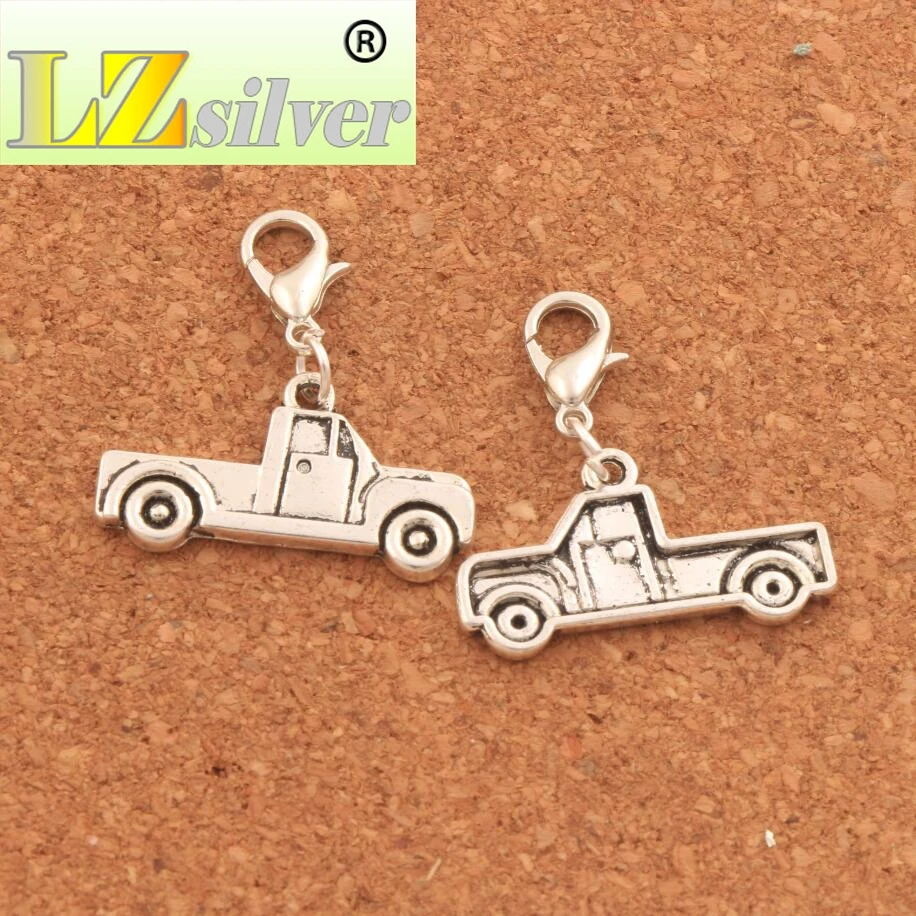 Small Trucks Charm Beads Heart Floating Lobster Clasps 26.3x28.5mm 120PCS zinc alloy for Glass Living Memory Locket C497