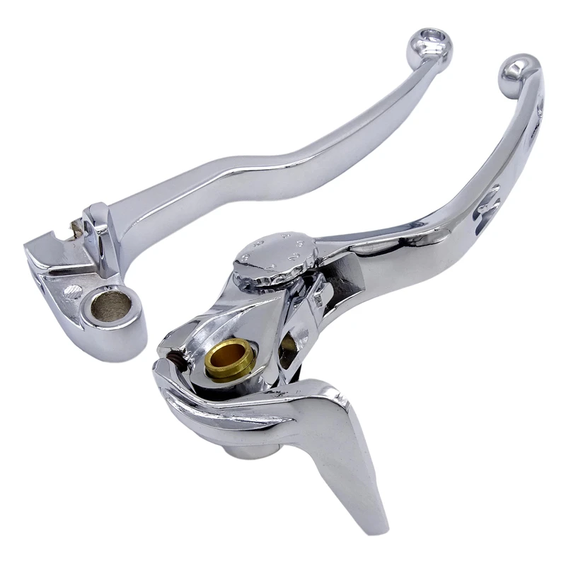 Рычаги тормозной муфты мотоцикла левая и правая ручка черные/серебряные
