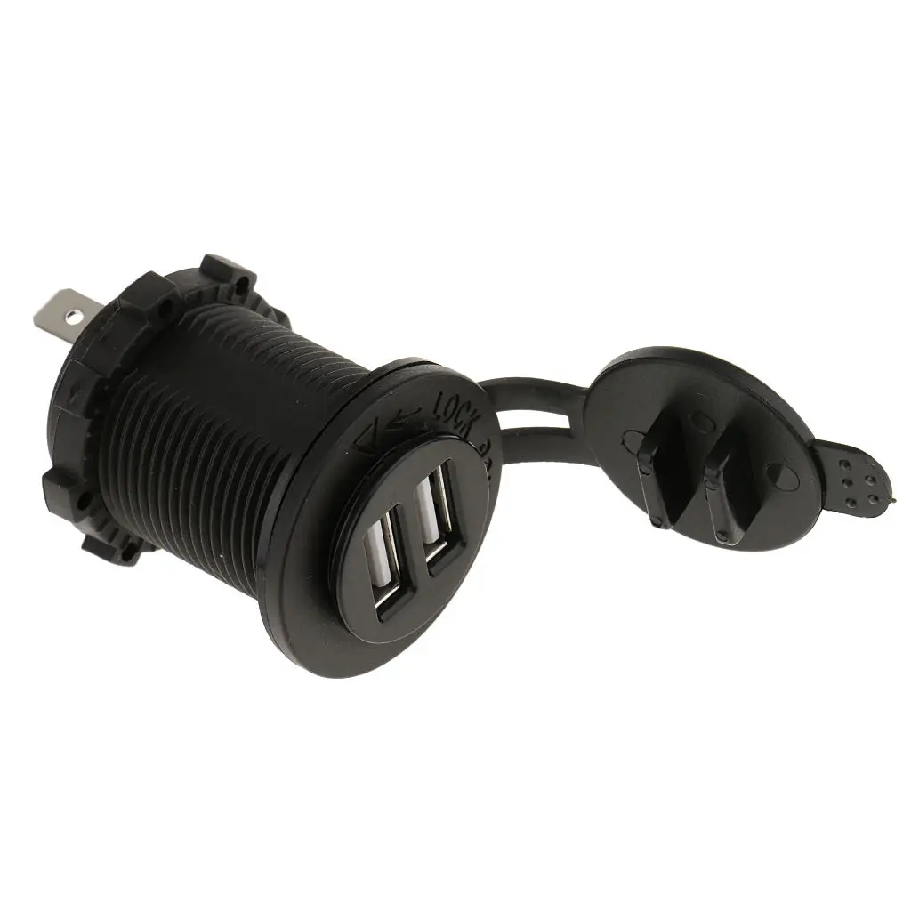 

12V 5V 4.2A Dual USB Charger Socket for Motorcycle Boat Car Truck ATV