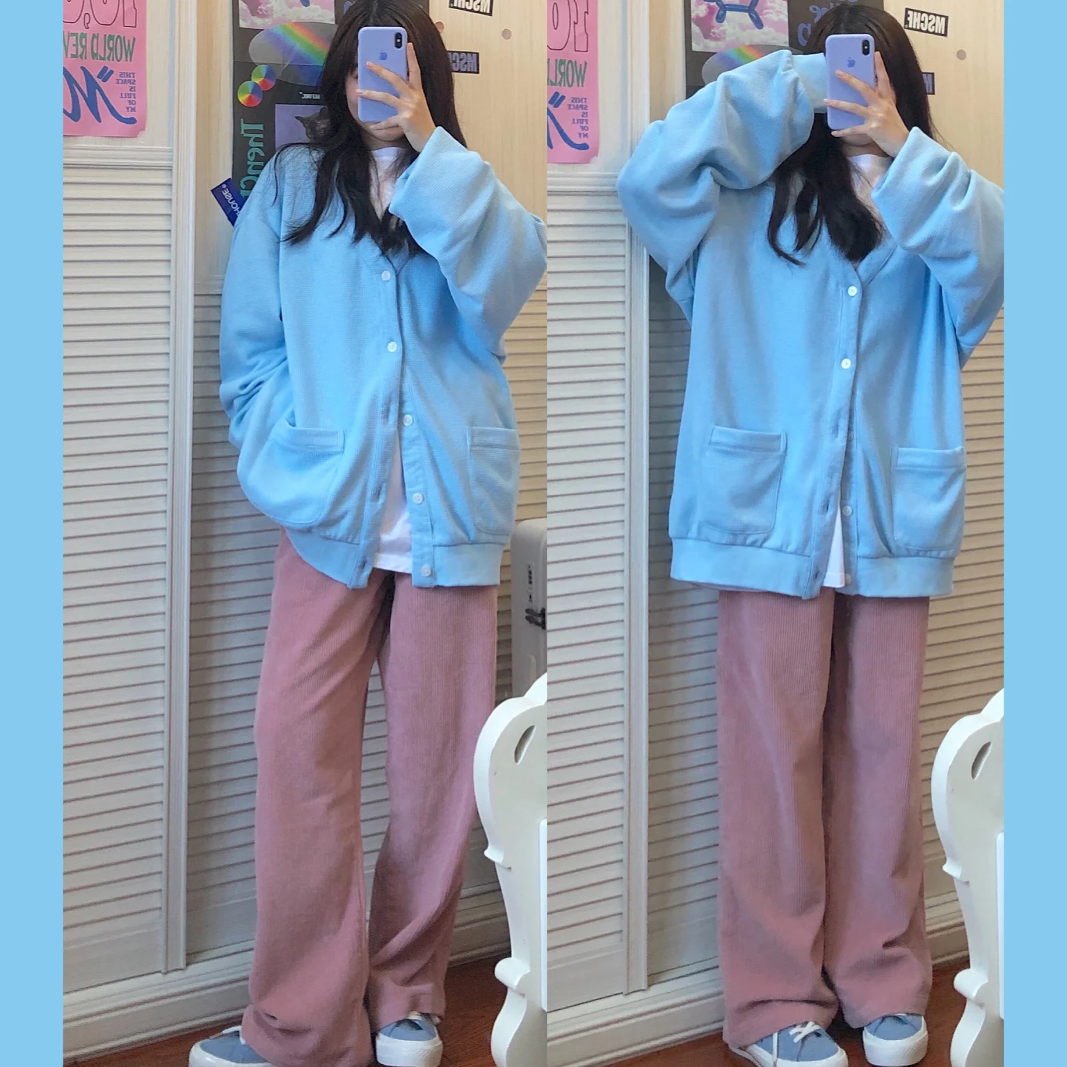 Корейские шикарные штаны милый свитер в иностранном стиле для старения белого