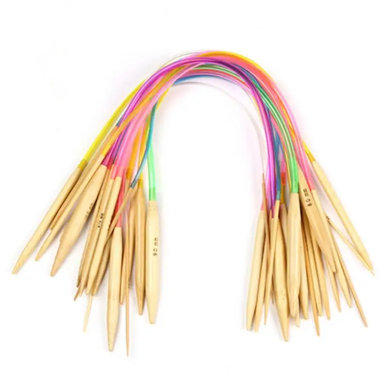 Набор круглых вязальных спиц сделай сам 18 шт./компл. набор двойных крючков мягкая