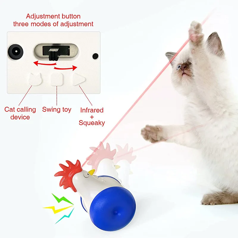

Automatic Cats Toys Sound Tumbler Emitting Laser Infrared Toy for Cat Smart Cat Toys USB Rechargeable Cat Products Dropshipping