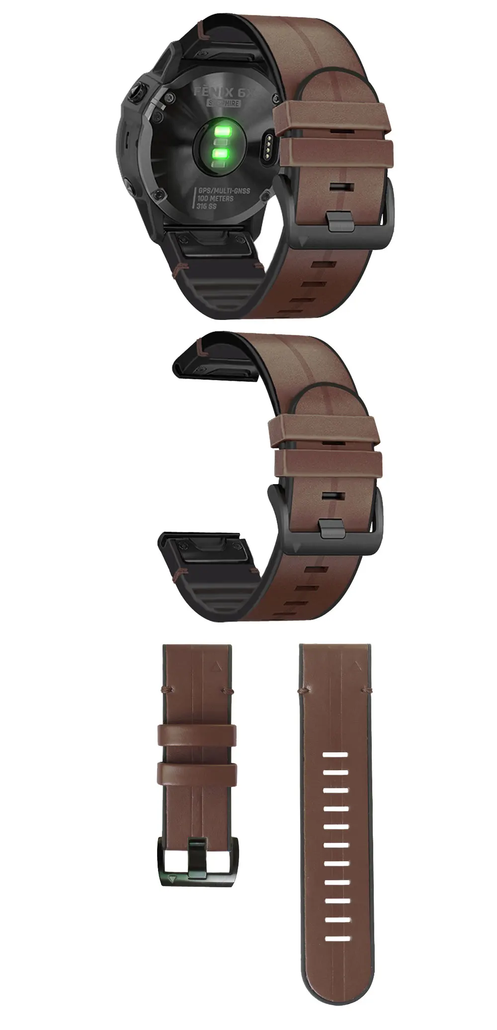 22 26mm Silicone Leather Smart Watch Strap For Garmin Fenix 6X 6Pro 5X 5 Plus 3HR 935 7X 7 Bracelet QuickFit Wristband Accessory26 22mm Watchband For Garmin Fenix 6 6X Pro 5 5X Plus 3HR Silicone Band Fenix6 Fenix5 Watch Quick Release Easyfit Wrist StrapWatch Strap For Garmin Fenix 5 6 5 Plus 6 Pro/Forerunner 935 GPS Quick-Release With Stylish Sports Silicone Wrist Strap26 22 20mm Watchband For Garmin Fenix 6 6X Pro 5 5X Plus 3HR Silicone Band Fenix6 Fenix5 Watch Quick Release Easyfit Wrist Strap