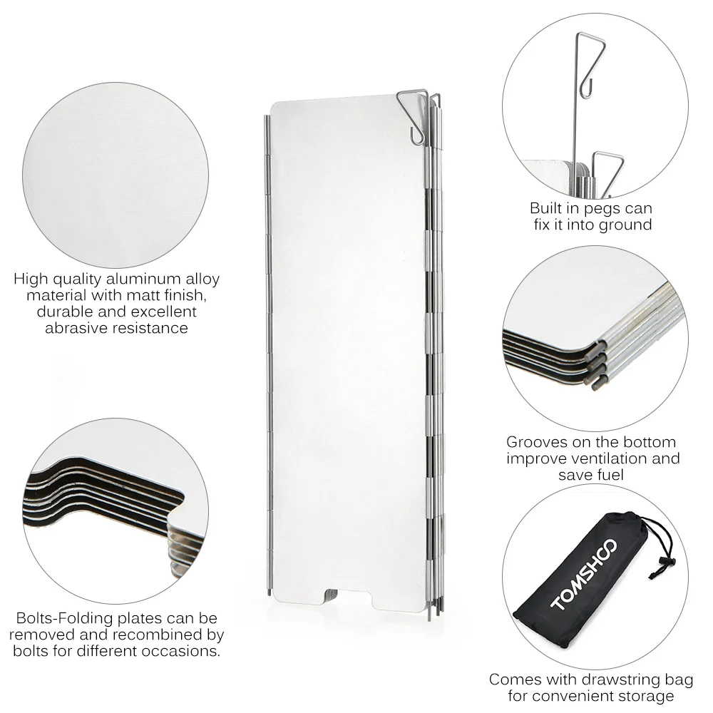8 пластин DF001 плита ветровой экран экраны Кемпинг печи Ветер щит Складная газовая