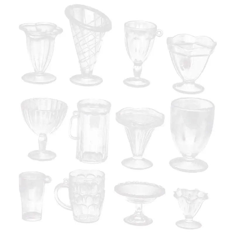 Горячие XD 12 штук Кукольный дом Миниатюрные кухонные принадлежности Посуда