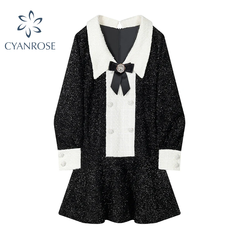 Женская обувь в винтажном стиле С отложным воротником с бантом Воротник Короткое