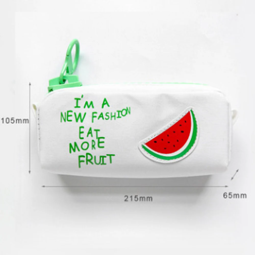 Пенал A6628 на большой молнии с изображением фруктов | Канцтовары для офиса и дома