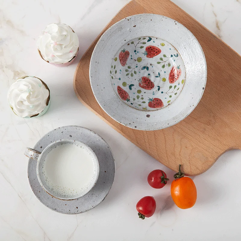 Креативные керамические кофейные чашки с ручной росписью кавайные маленькие для