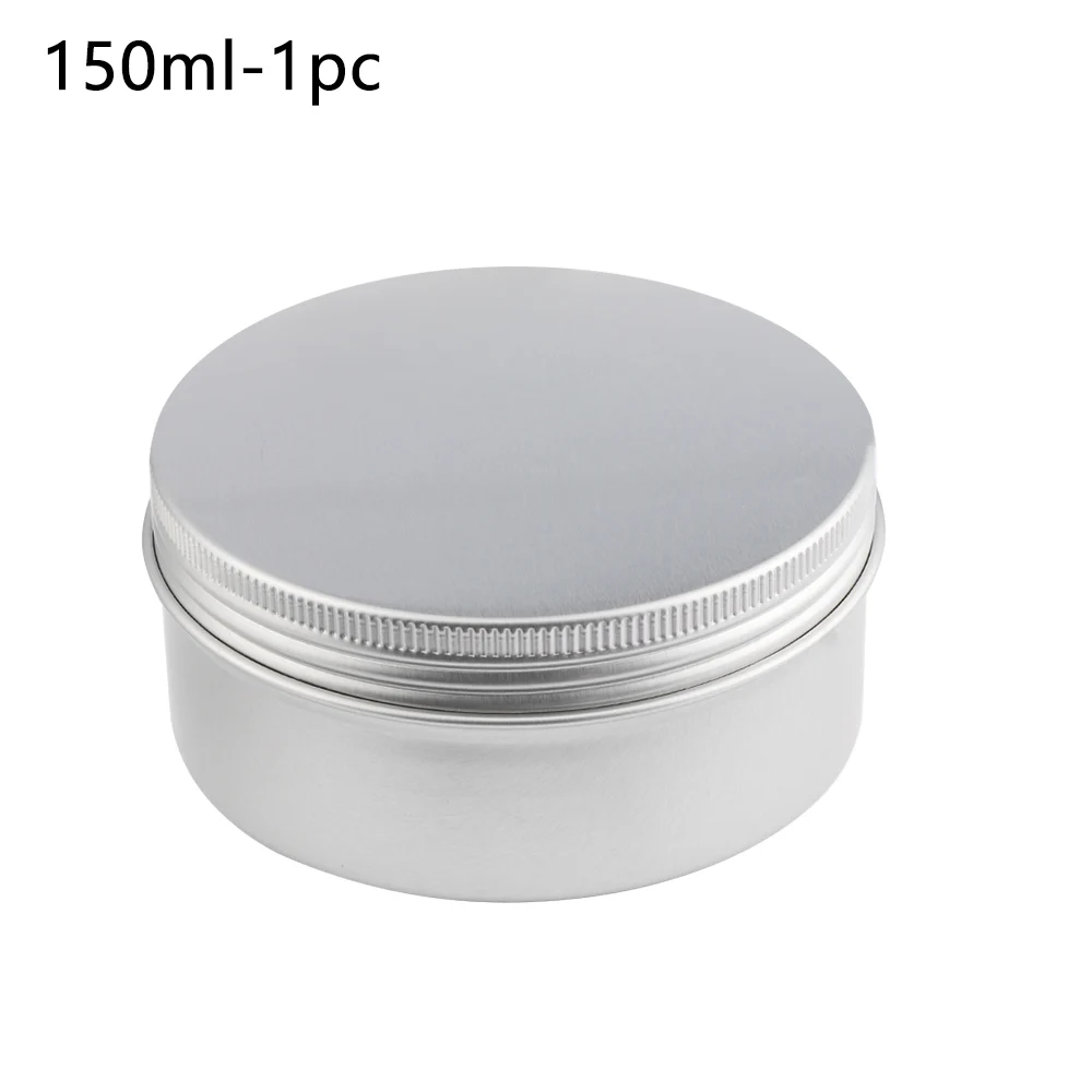 150ml-1pc 10/15/30/50/60/80 мл пустые Алюминий банки многоразовый Косметический Горшок фарфоровый кувшин верхний крем мазь образец со слезоточивым газом Кепки макияж коробочка с воском - Цвет: 150ml-1pc