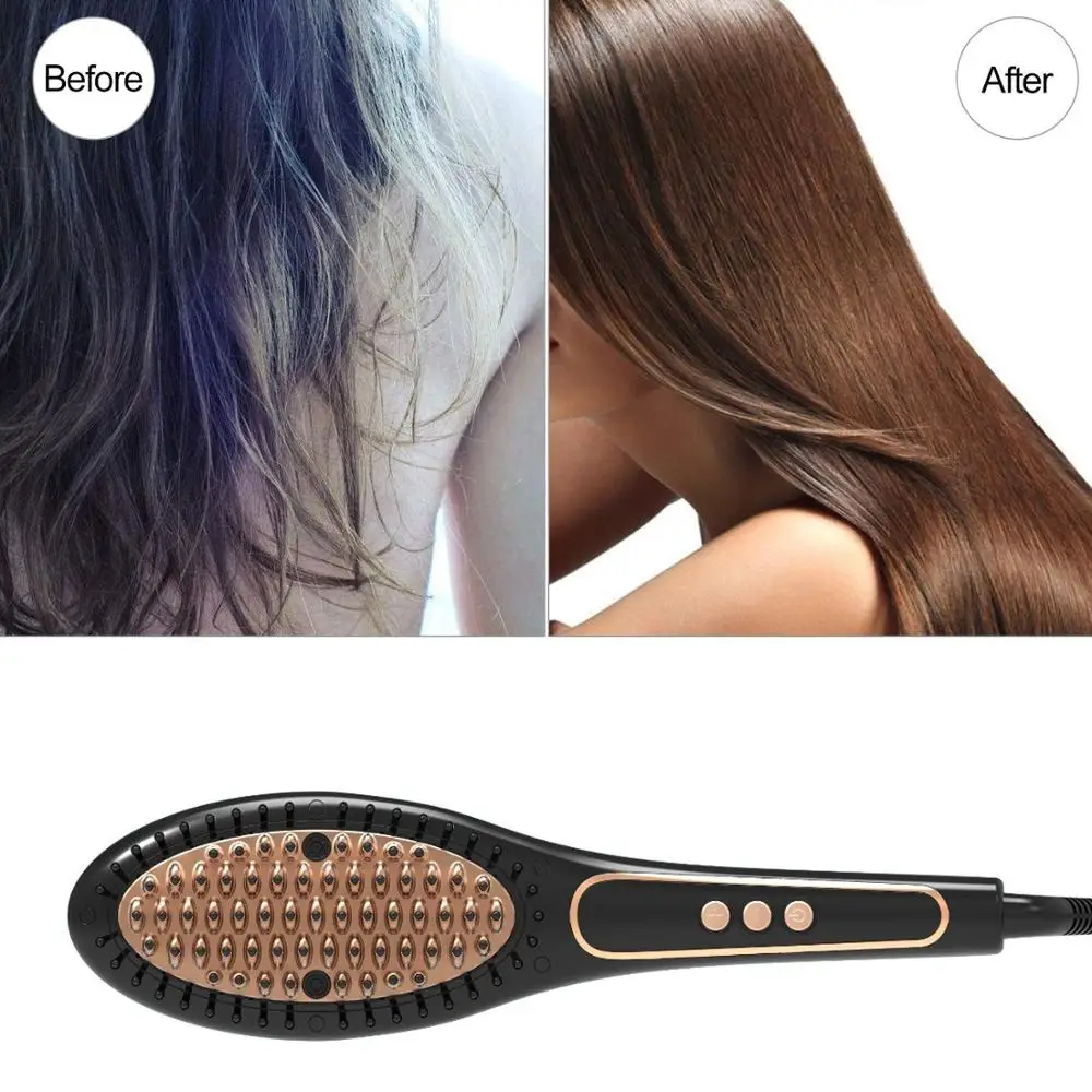 Профессиональный ЖК дисплей Дисплей быстрые выпрямители для волос расческа