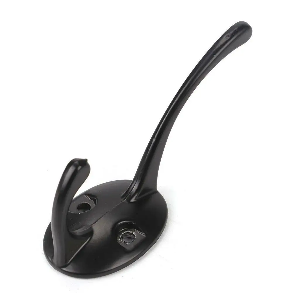 

10Pack heavy duty Coat Hooks Wall Mounted For Hat Retro Hanger with hardware Prong 20 Coat Black Dual Color Screws B6S0