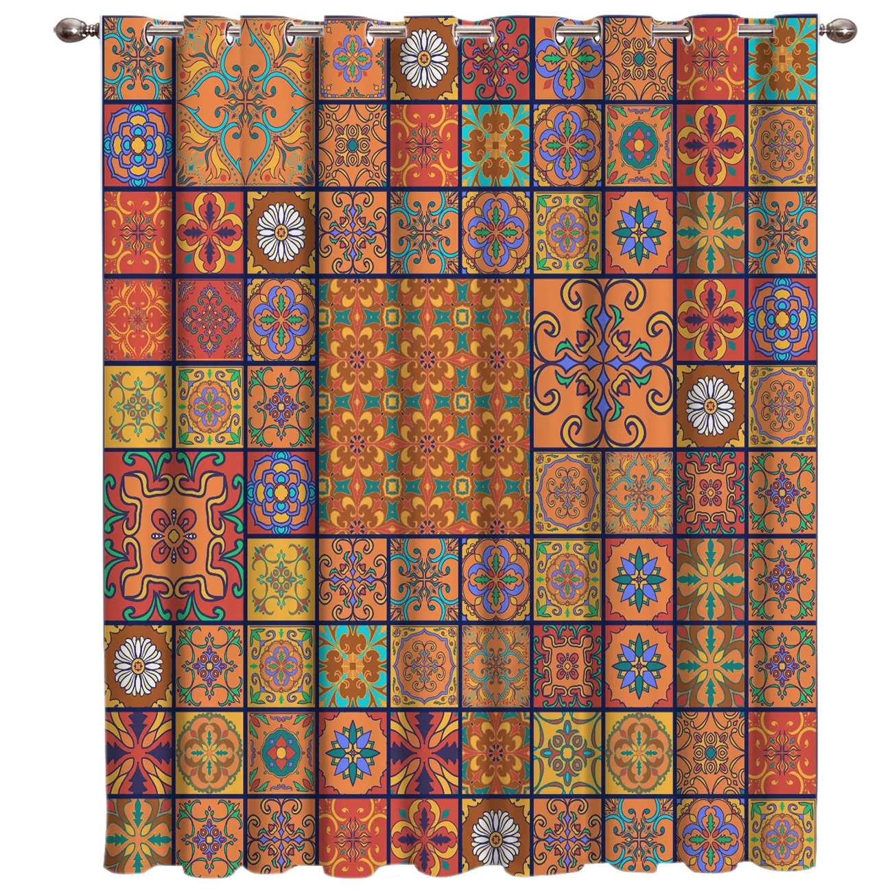 Ретро Этническая квадратная занавеска для комнаты s большие оконные жалюзи