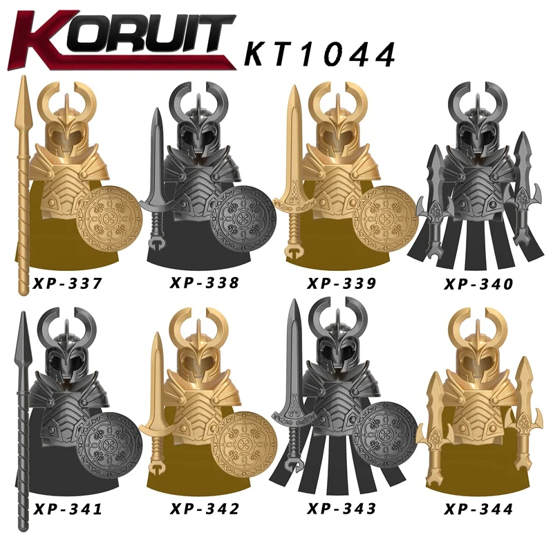 1PCS Medieval mini Action Figures Building Blocks Asgard Knights Soldiers Guards Warrior Educational Toys for Children Gifts |