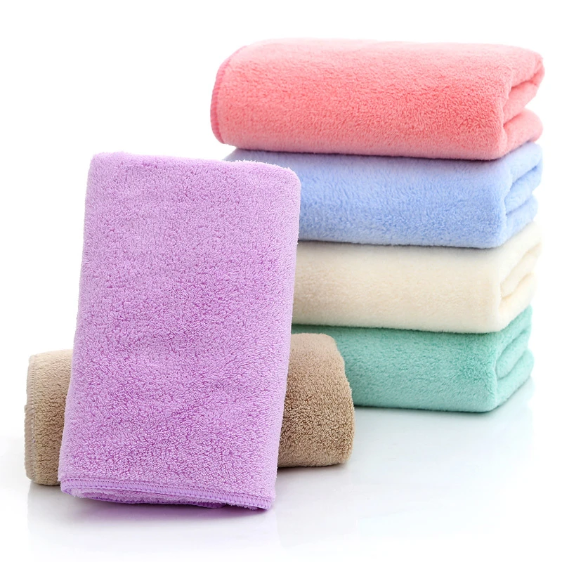 

Soft Coral Velvet Towel Absorbent Microfiber Home Towels 35*75cm Comfortable Washrag Breathable Face Towel Household Supply