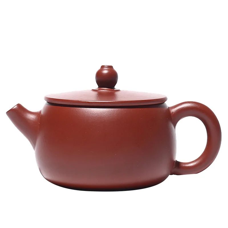 

100 Milliliter Small Teapot Yixing Raw Ore Bright Red Robe Dark-red Enameled Pottery Teapot Yu Fu Big Mouth Infusion Of Tea