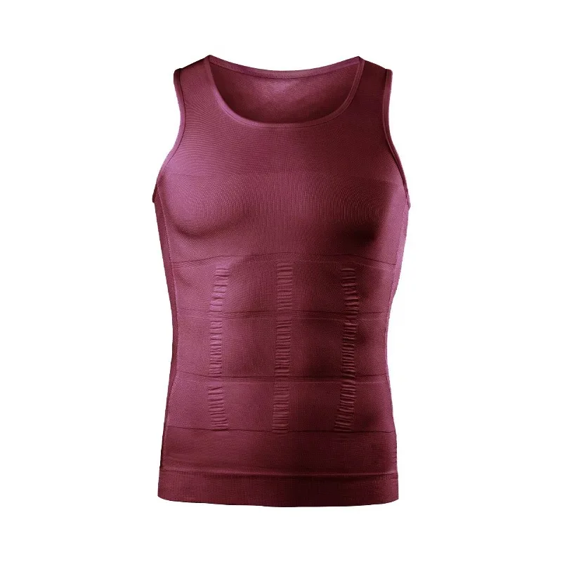 Men's Slimming Corset Body Shapewear Underwear Tummy Shaper Waist Cincher Vest T-Shirt Elastic Gym Sport Gilet Fitness Tank Tops