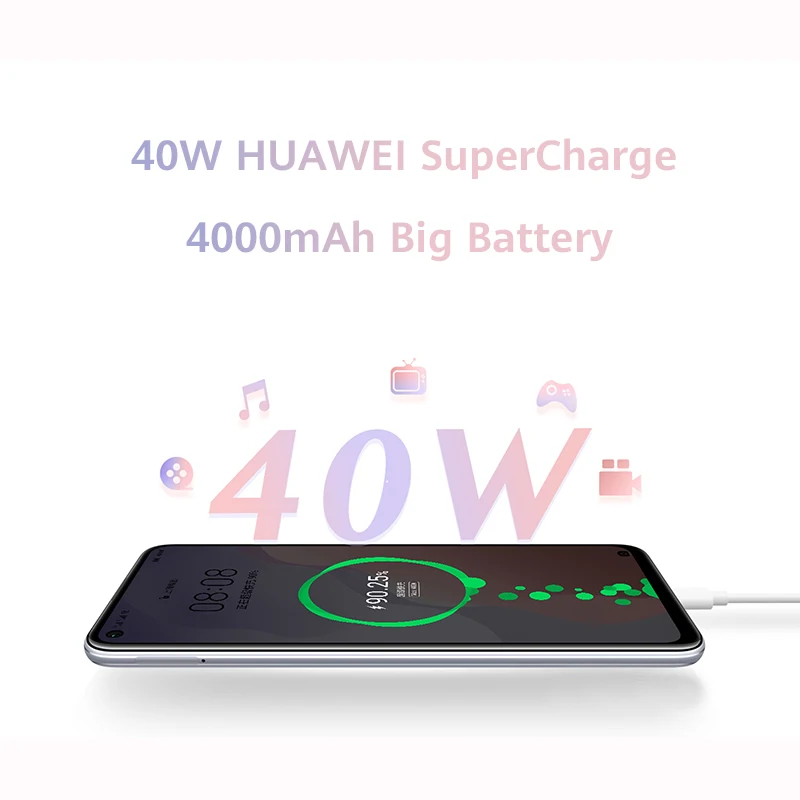 Глобальная версия Huawei Nova 7 SE 5G смартфон 8G 128G Kirin 820 64MP Quad Rear Cams 6 5 '&#x274000mAh мобильные