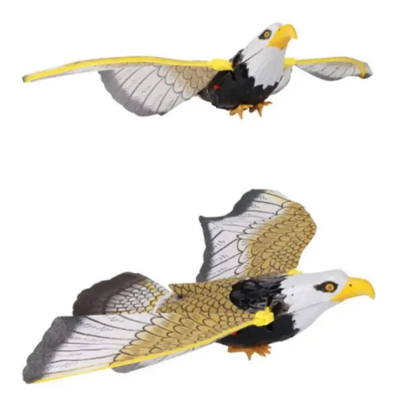 

Emulation Hanging Eagle With Music Flying Hawk Bird Scarer Drive Bird Bird Repellent for Garden Scarecrow Bird Free shipping