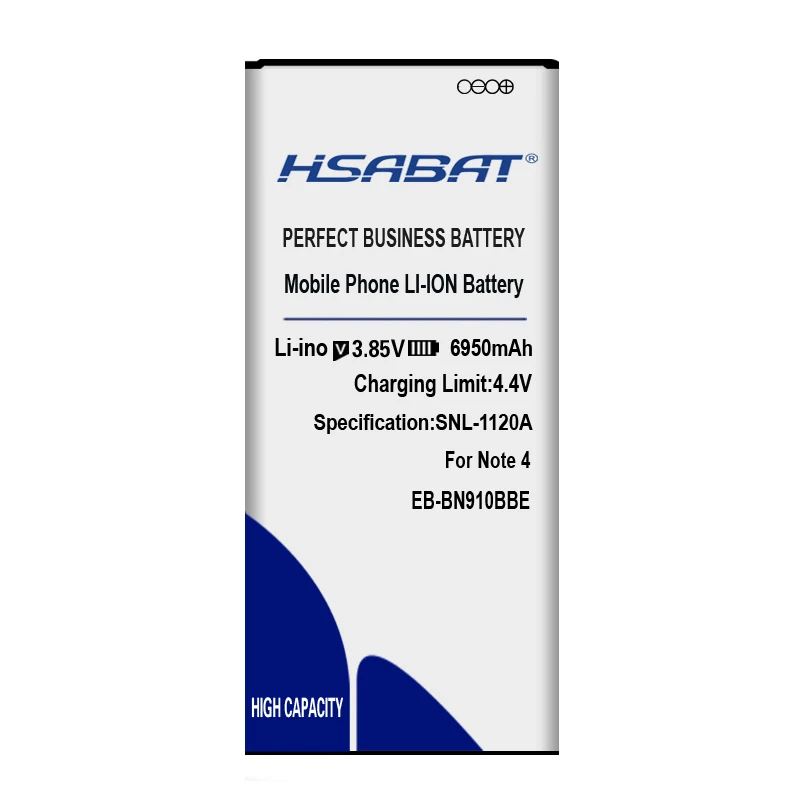 HSABAT EB-BN910BBE 6950 ма-ч для samsung Galaxy Note 4 Note4 Батарея N910H N910C N910U N910FQ N910X N910W N910V N910P N910T N910R