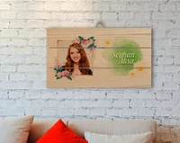 personalized is photo women authentic on wooden pallet tablo 9