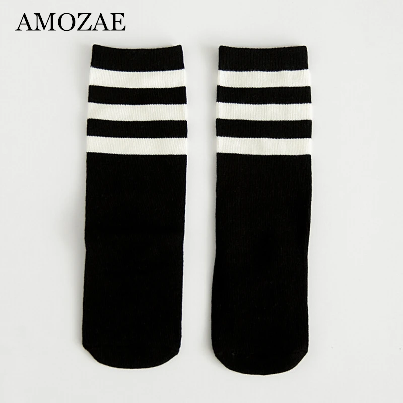 New Arrival Baby Socks Striped Warm Girl Knee High Cute Tube Kids Meias Vertical Sokken Non-slip | Детская одежда и обувь