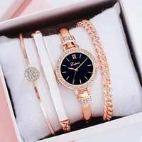 lvpai brand women bracelet watches set fashion women dress ladies wrist watch luxury rose gold quartz watch set gift dropshiping