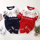 Детский свитер для девочек и мальчиков. комбинезон Рождественская одежда; Комбинезон для маленьких детей с изображением 