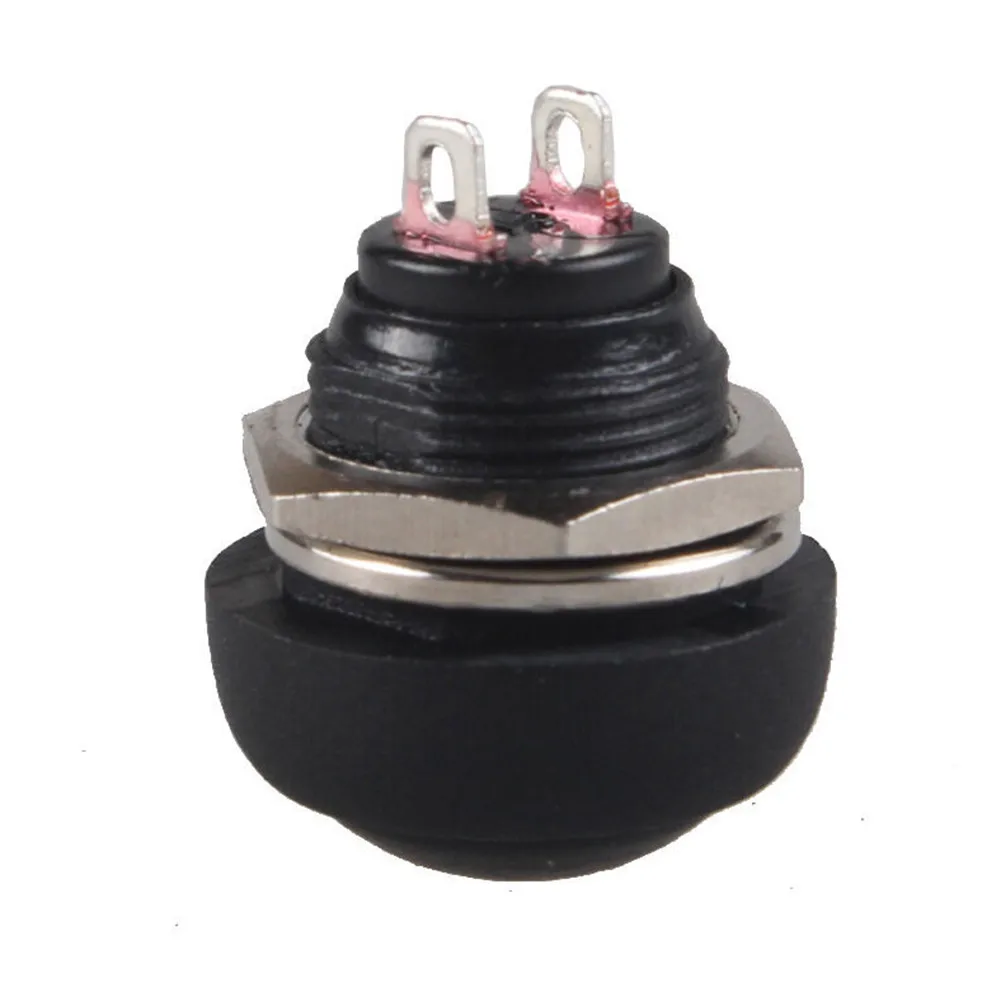 

1.5A Switch 10pcs 12mm Push Button Round Toggle Switch 250V Black Mini