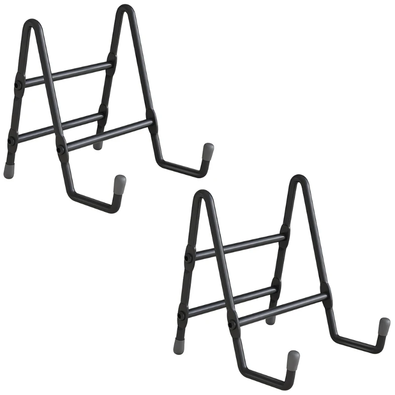 

X37E 2pcs Anti Slip Picture Frame Holder 4/6 Inch Metal Plate Display Stand for Picture Book Photo Easel Art Decoration