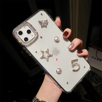 goddess fashion bling diamond pearl butterfly star clear case cover for samsung galaxy note 20 10 s22 s21 s20 fe ultra s10 plus