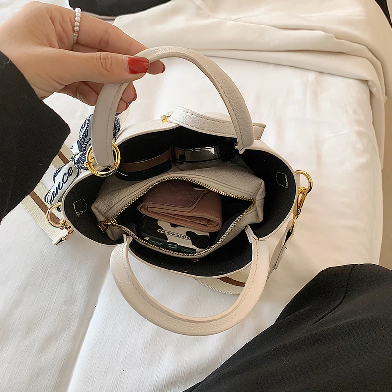 

Solid Lychee Pattern Female Handbag High Class Fashion Crossbody All Match Casual Shoulder Bags for Women 2021 New Arrival