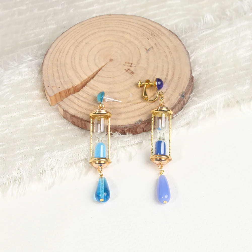 Серьги-гвоздики с аниме изучение ванитас для косплея висячие серьги голубыми