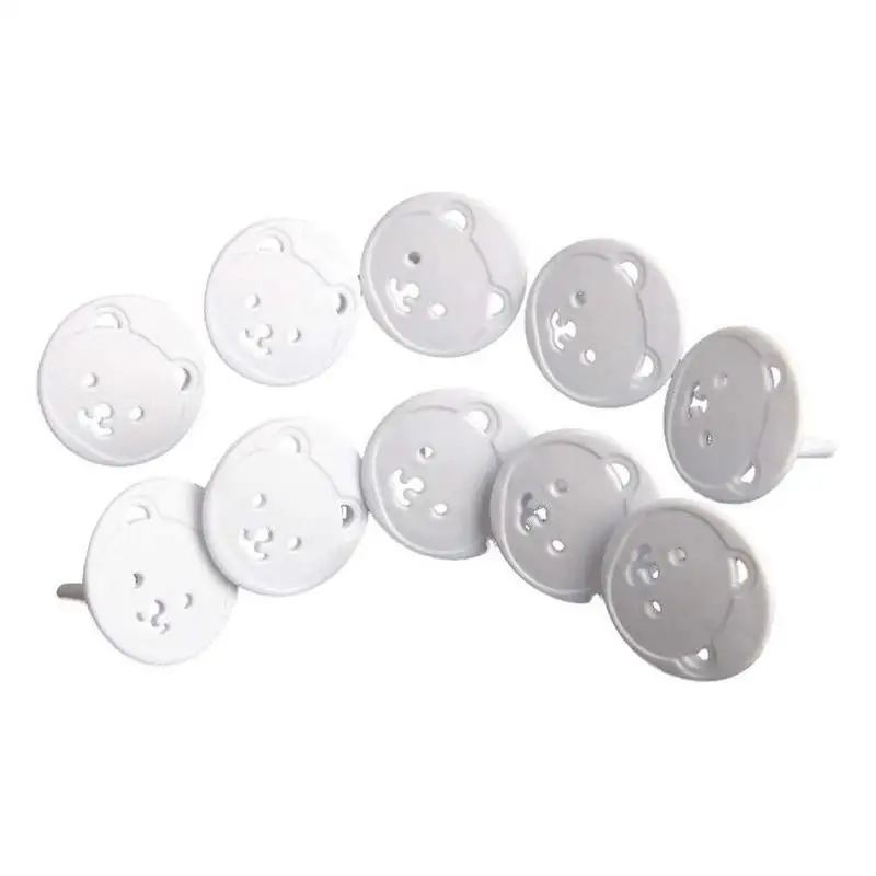 10 шт. Европейский стандарт медведь утолщенная круглая головка детская розетка