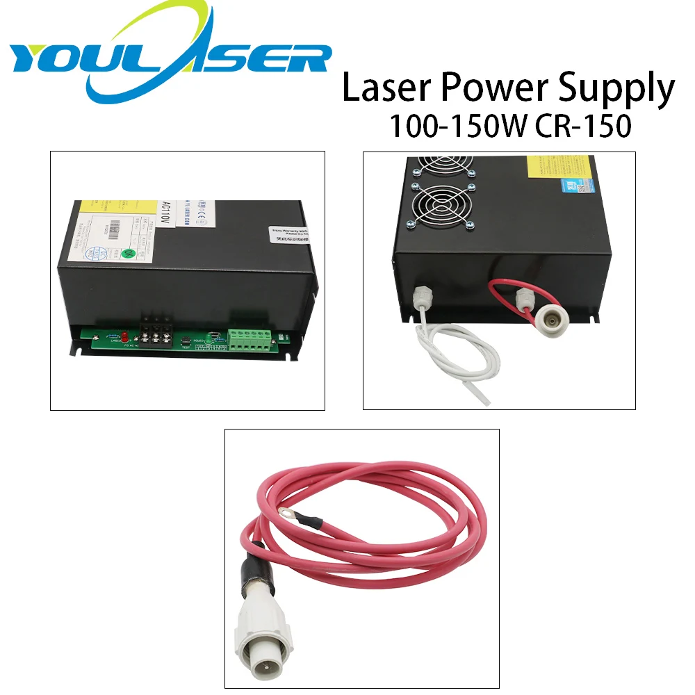 Лазерный блок питания Yongli 100 150 Вт для CO2 лазерной трубки CR U150 U серии лазерная