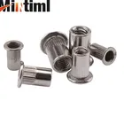 Mintiml 10 шт. M3 M4 M5 M6 M8 M10 M12 304 нержавеющая сталь Rivnut с плоской головкой заклепки с резьбой Вставка Гайка Заклепка гайка