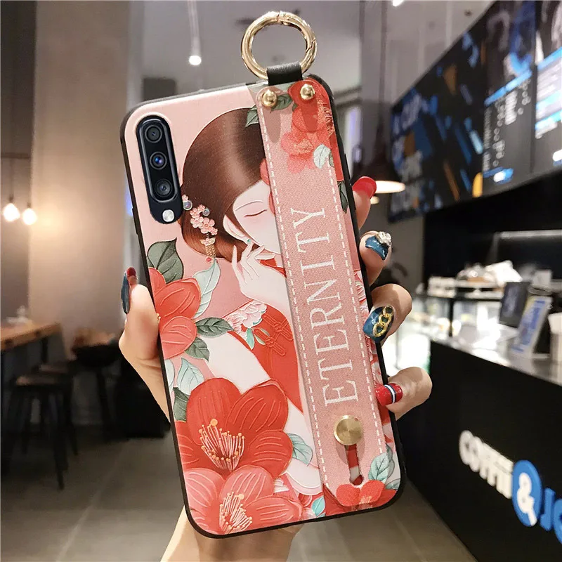 SK3-29WDQPLadyMoLian SoCouple чехол-браслет для samsung Galaxy S9 S8 S10 плюс A10 A20 A30 A40 A50 A60 A70 A7 Note 8, 9, 10, плюс автомобильный держатель телефона чехол - Цвет: SK3-29WDQPLadyMoLian
