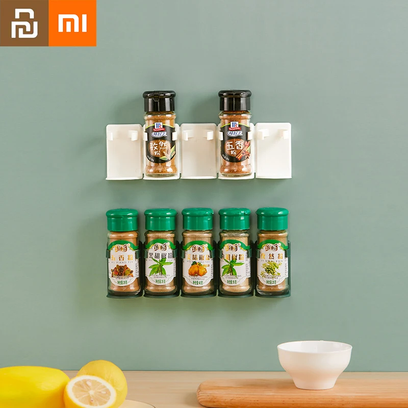 Xiaomi Wall Mounted Kitchen Seasoning Jar Storage Rack Cabinet Condiment Box Pepper Seasoning Bottle Storage Rack Tools Youpin