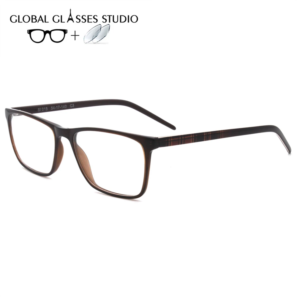 

Мужская женская мужская коричневая ацетатная оправа для очков линзы по рецепту S1015