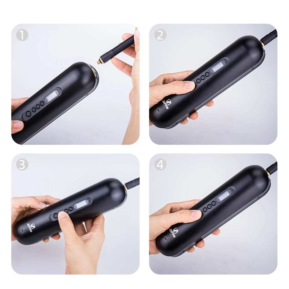 Online ZTTO-bomba De Aire Eléctrica Para Bicicleta, Inflador De Neumáticos Inalámbrico Portátil, Compresor Digital, Bomba De Llanta Para Coche Y Bicicleta