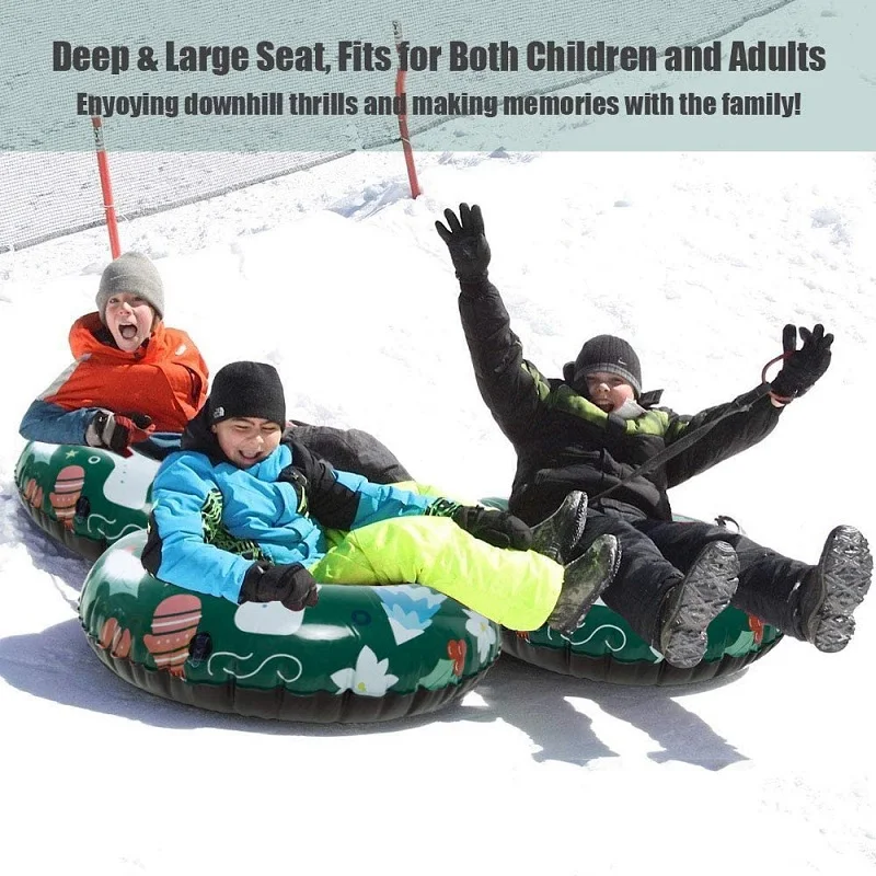 

Christmas Snow Tube Super Big 47 Inch Inflatable Snow Sled for Kids and Adults