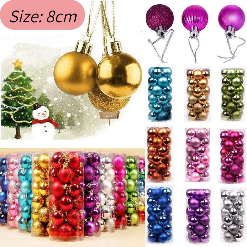 

8 см Разноцветные Рождественские шары, блестящие украшения для рождественской елки, шары, рождественские украшения, подвесной кулон на елку...