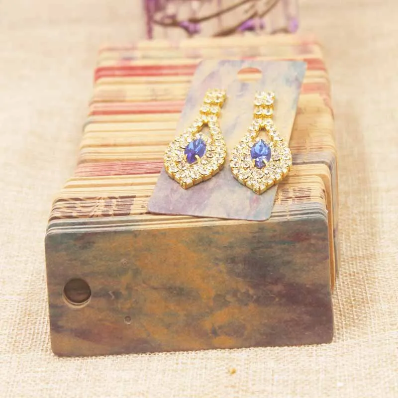 Картонная упаковка для сережек и карт 4 Х9 см 50 шт.|Упаковка стойки украшений| |