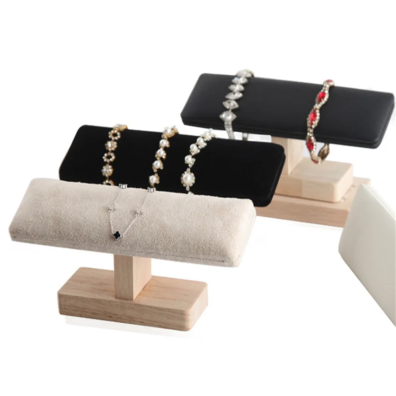 Портативная жесткая деревянная подставка для браслетов и цепочек T-Bar