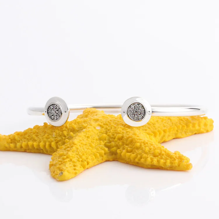 

Hot Authentic 100% 925 Sterling Silver Open diamond bracelet Luxury Jewelry
