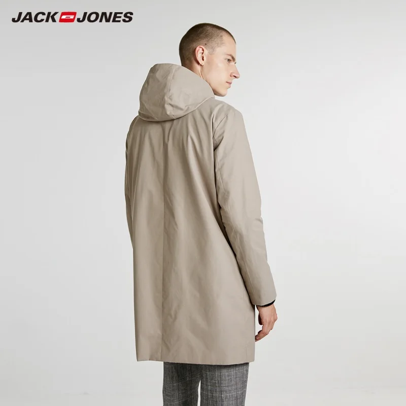 JackJones Men's Business Style Hooded Coat Casual Jacket Long 218321553 | Мужская одежда