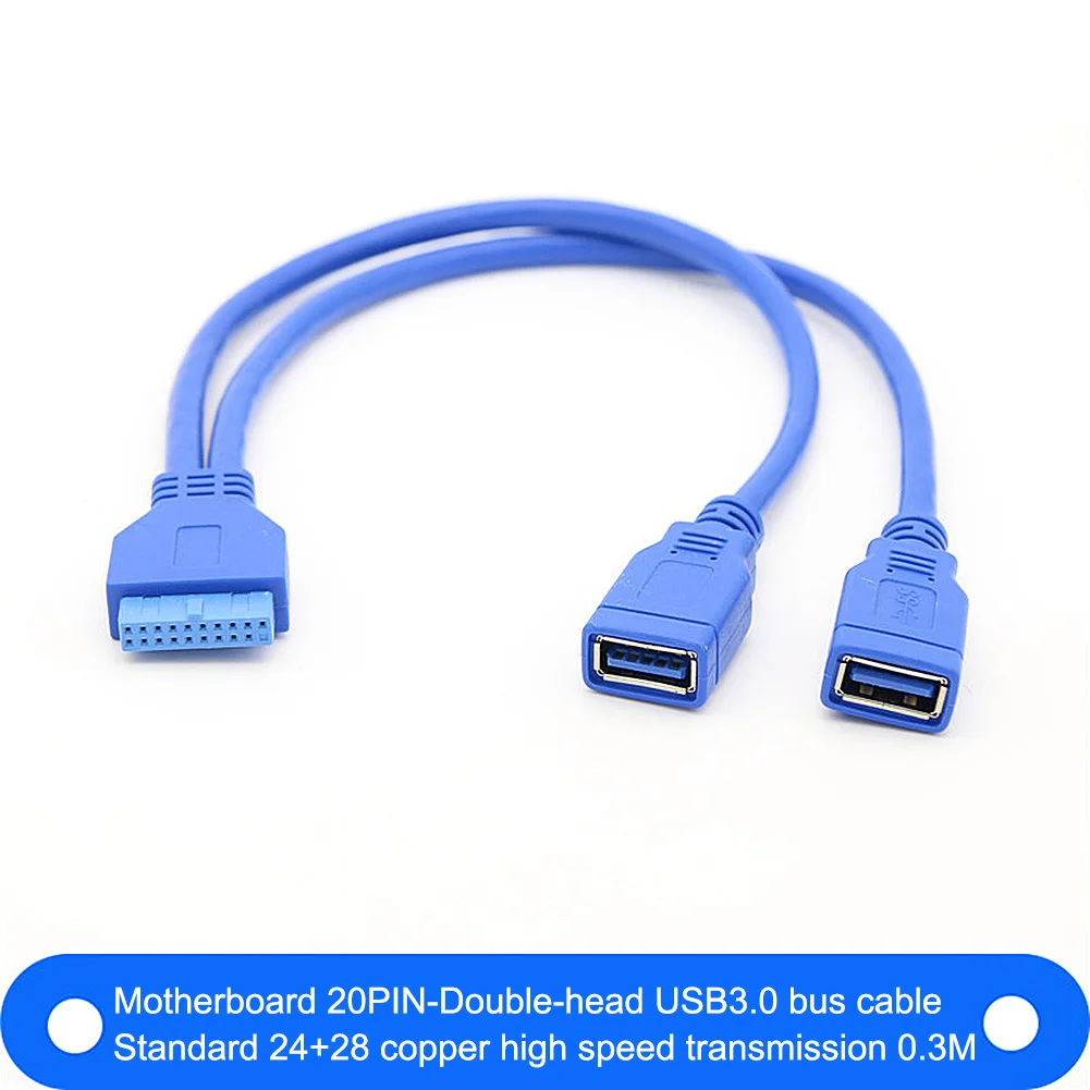 Материнская плата 20Pin к USB3.0 внешняя линия двойной usb-порт Женский Удлинительный